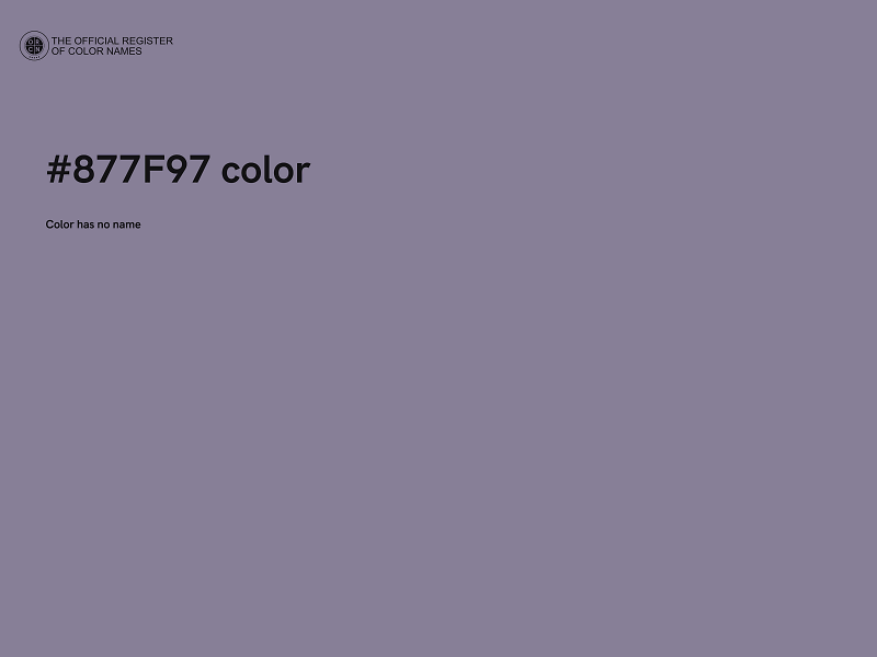 #877F97 color image