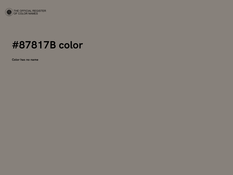#87817B color image