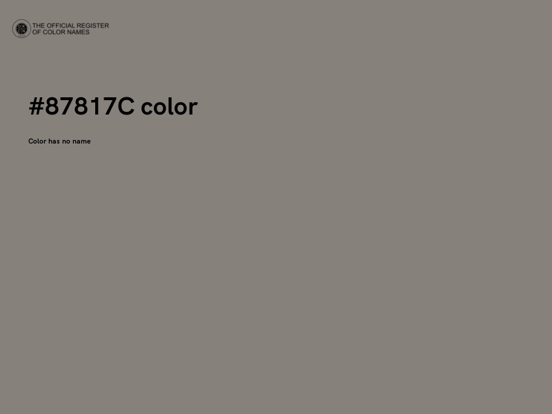 #87817C color image