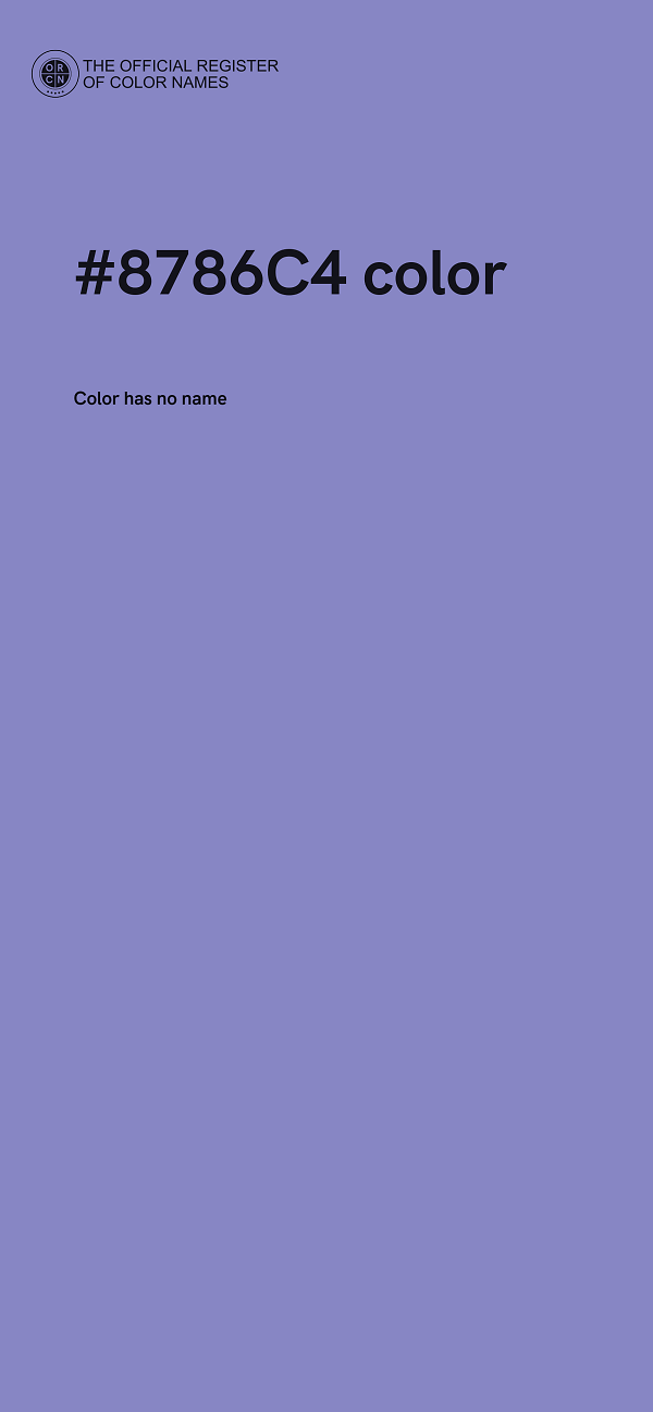 #8786C4 color image