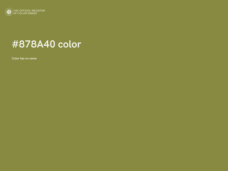 #878A40 color image
