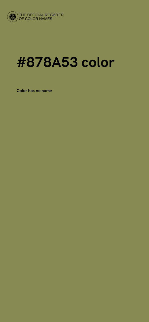 #878A53 color image