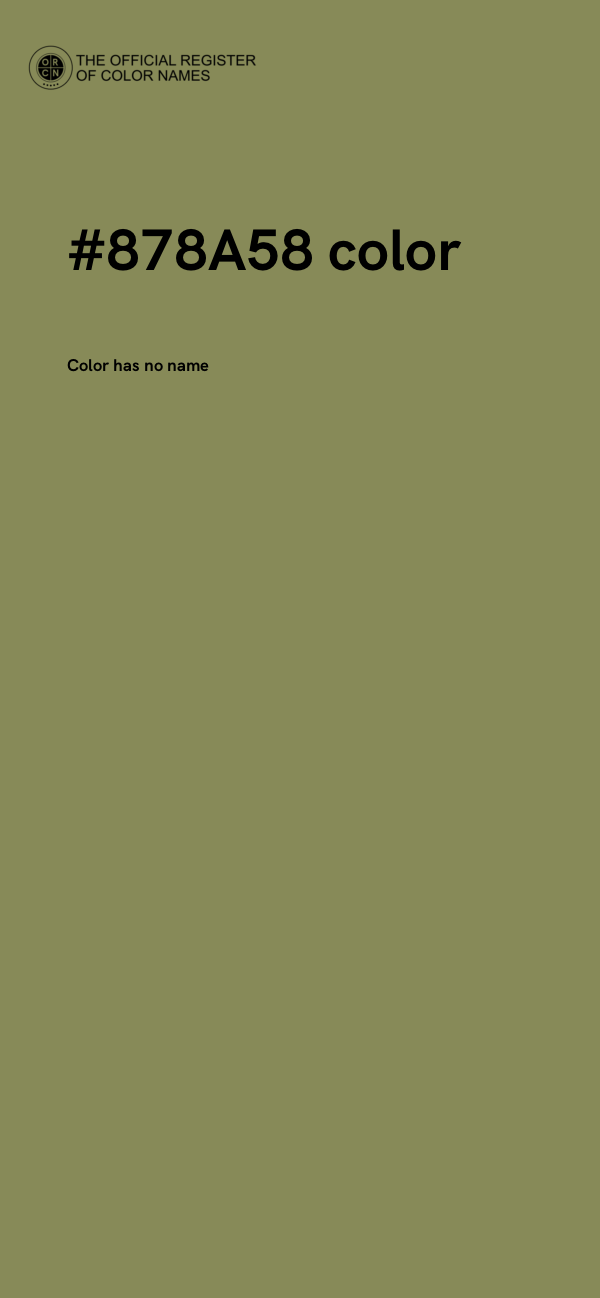 #878A58 color image