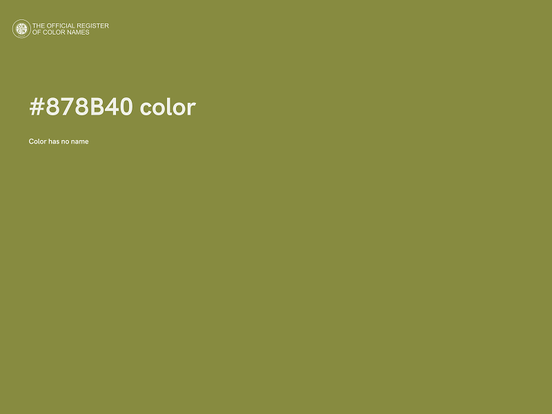 #878B40 color image
