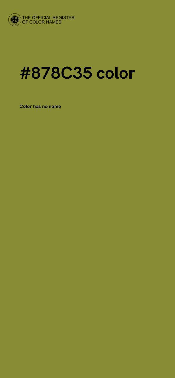#878C35 color image