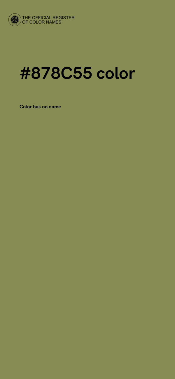 #878C55 color image