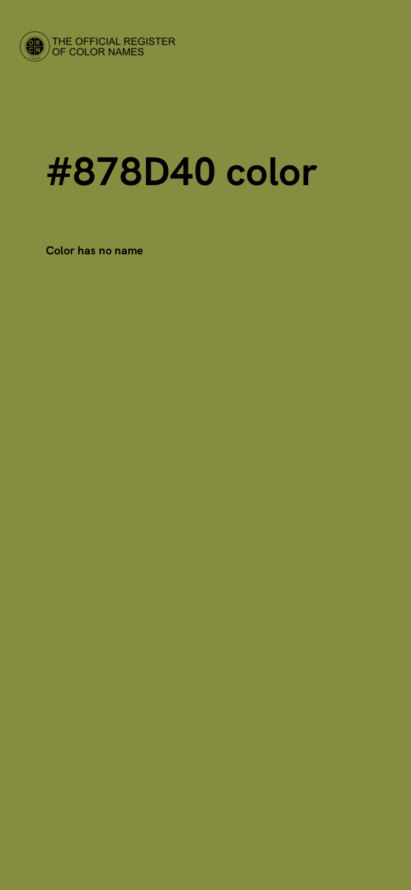 #878D40 color image