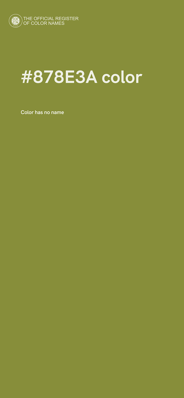 #878E3A color image