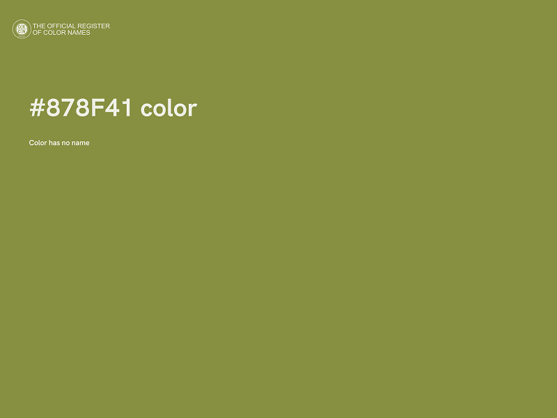 #878F41 color image