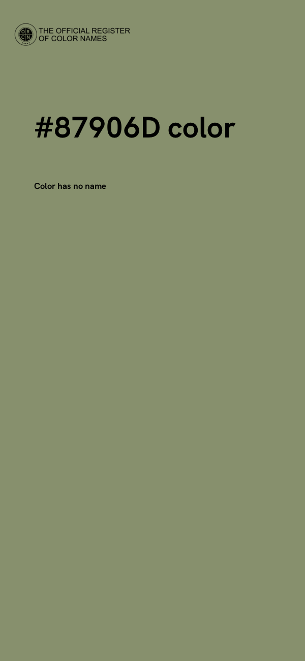 #87906D color image