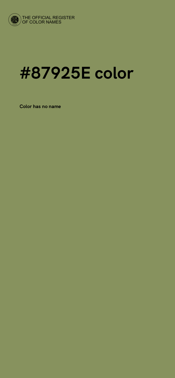 #87925E color image