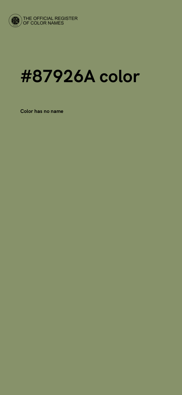 #87926A color image