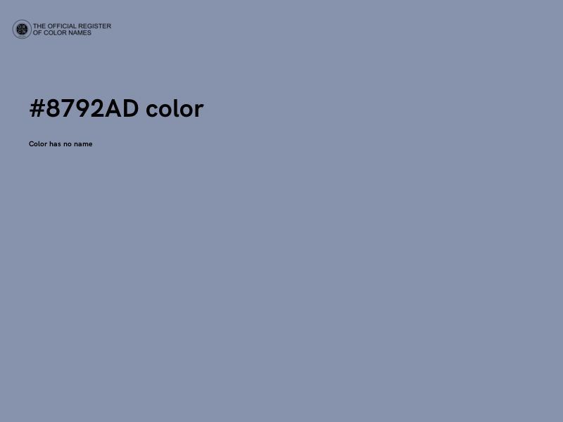 #8792AD color image