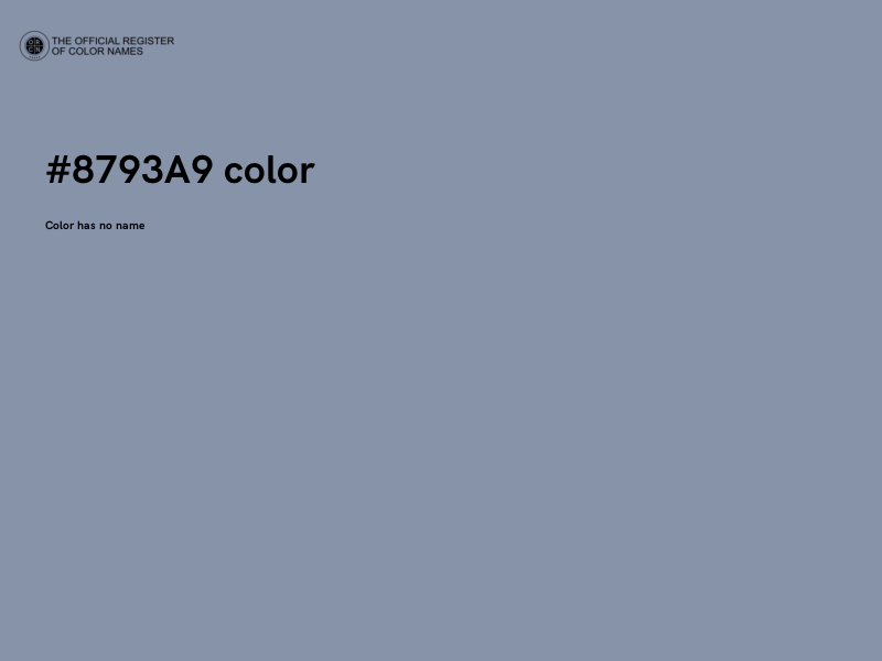 #8793A9 color image