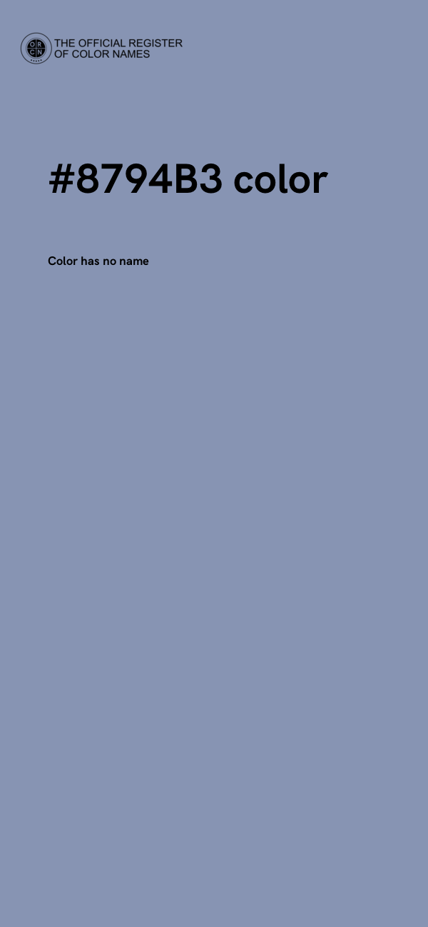 #8794B3 color image