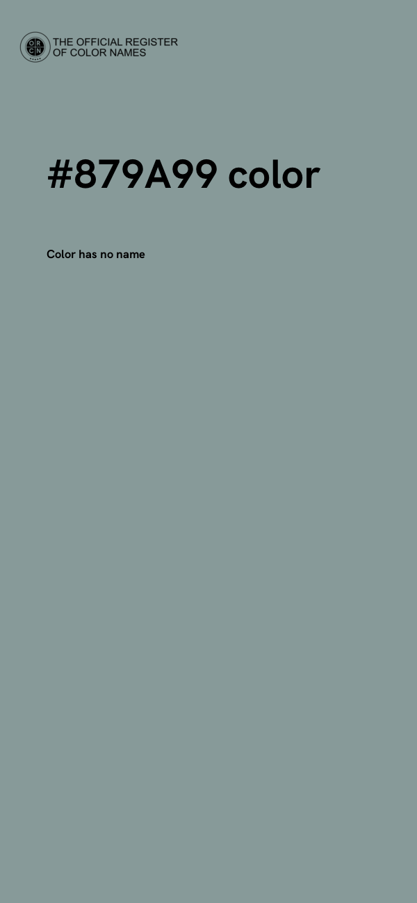 #879A99 color image