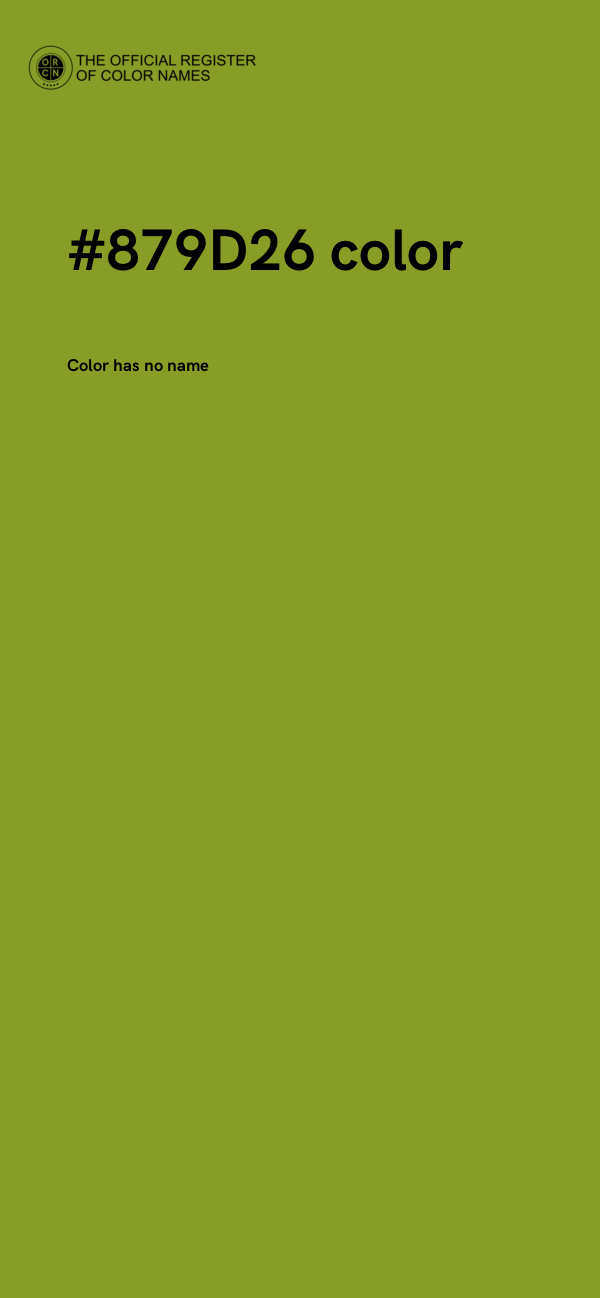 #879D26 color image