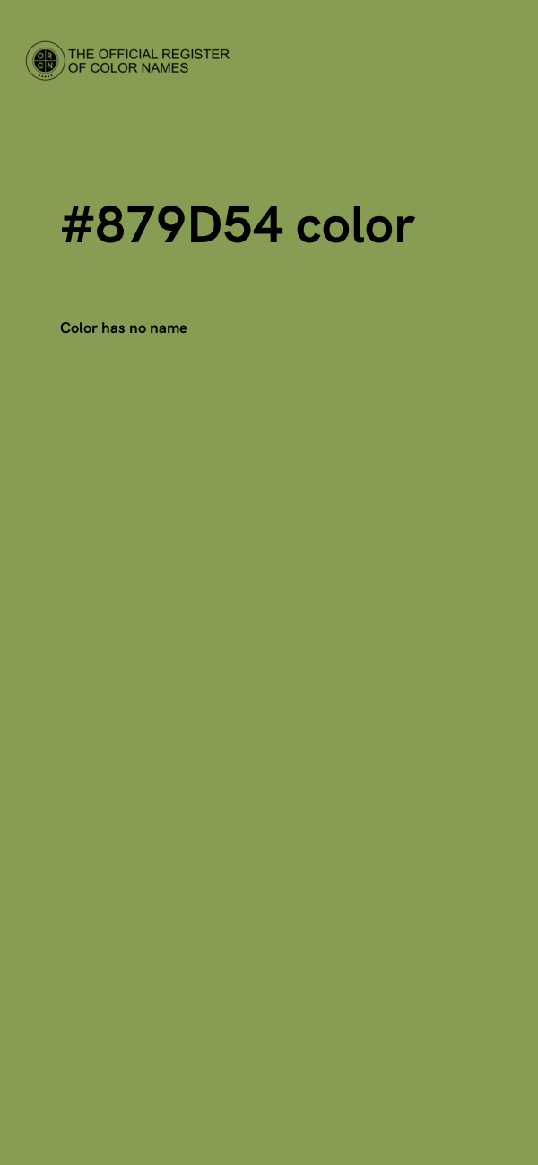 #879D54 color image