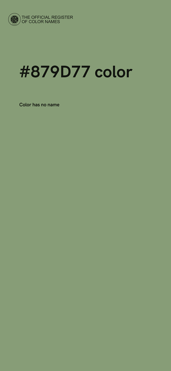 #879D77 color image