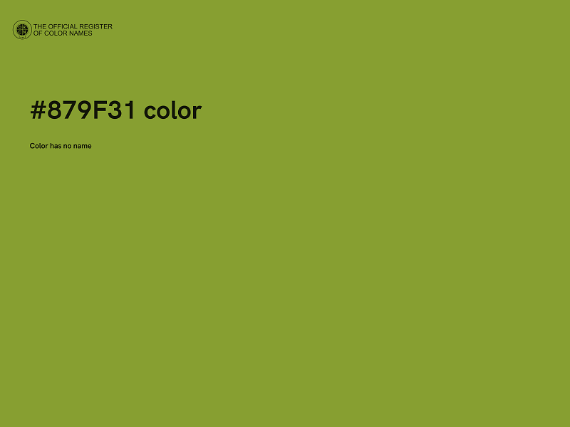 #879F31 color image