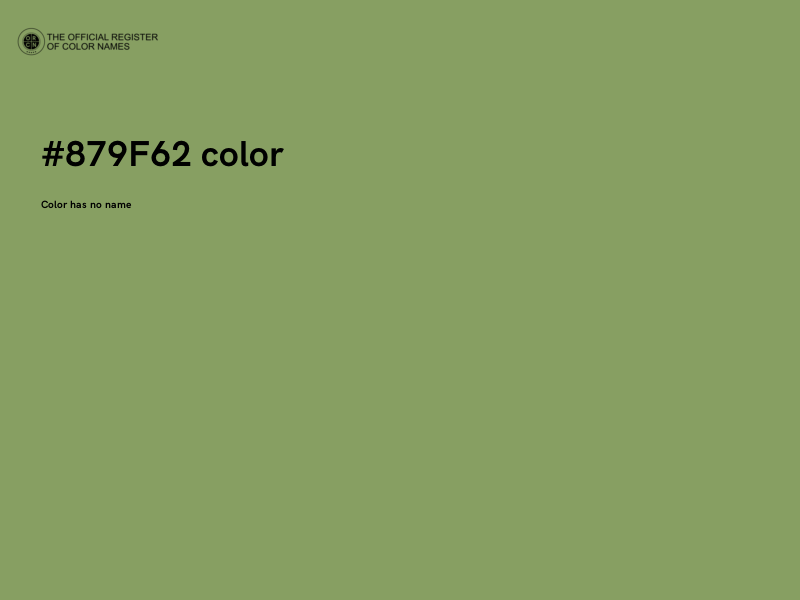 #879F62 color image
