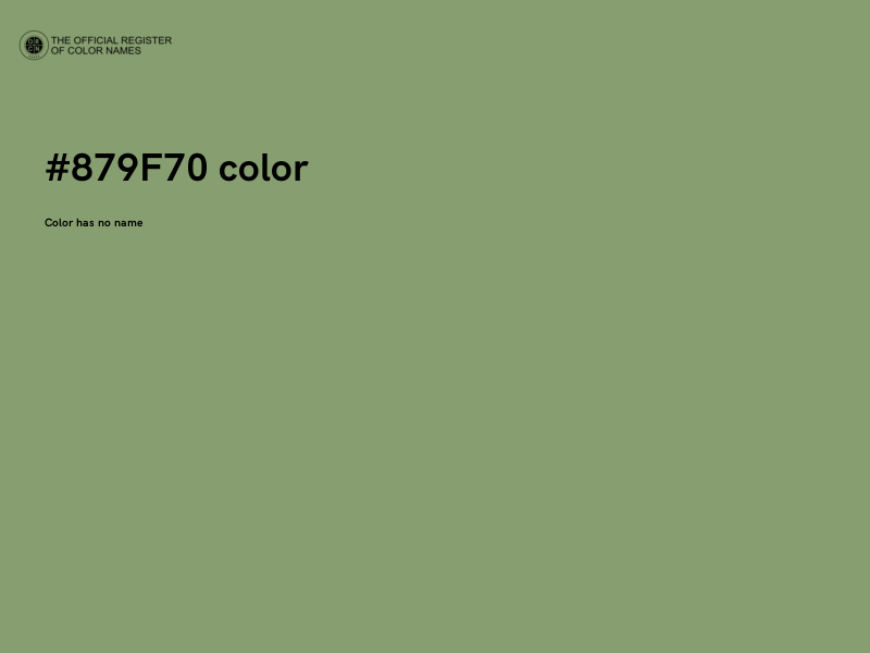 #879F70 color image