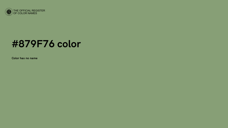 #879F76 color image