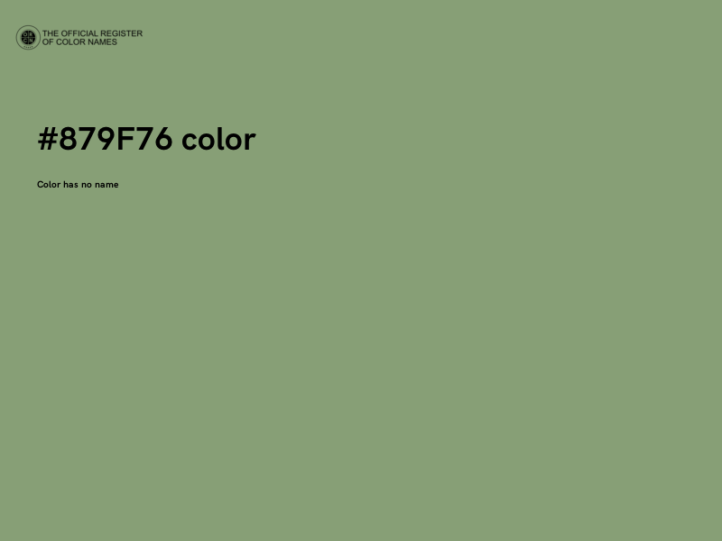 #879F76 color image