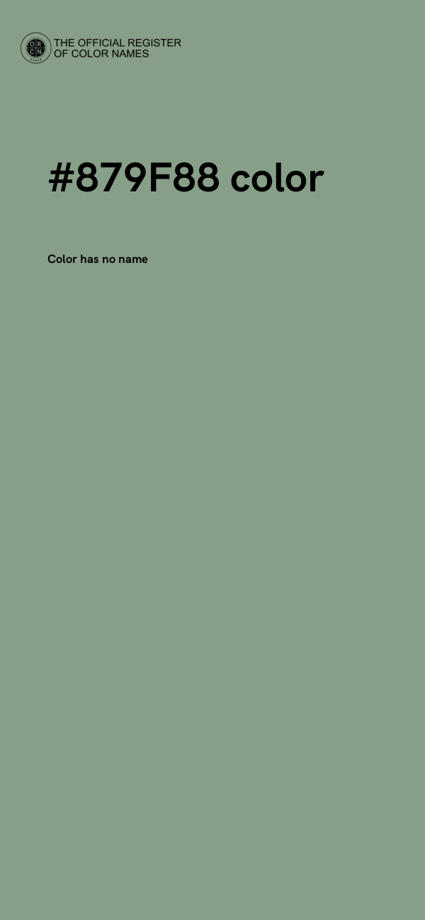#879F88 color image