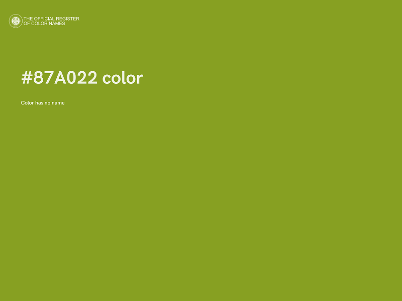 #87A022 color image