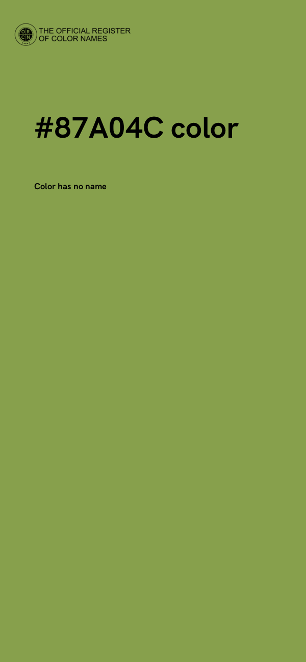 #87A04C color image
