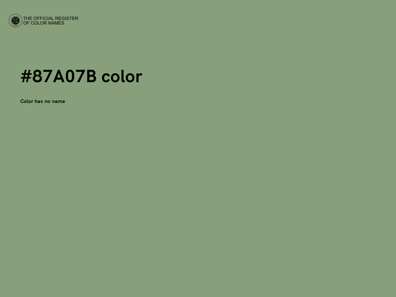#87A07B color image
