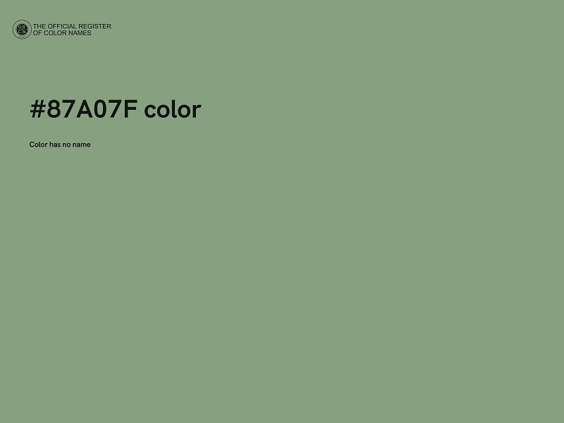 #87A07F color image