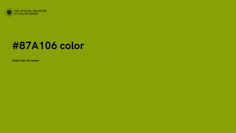 #87A106 color image
