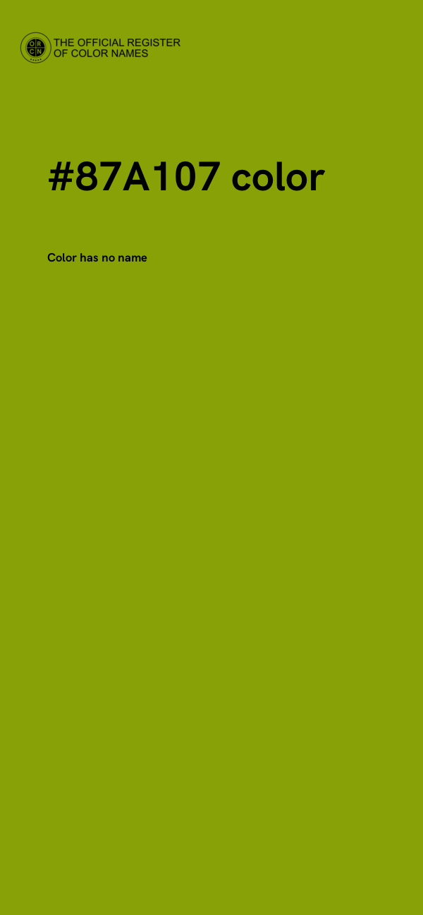 #87A107 color image