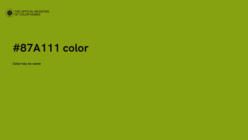 #87A111 color image