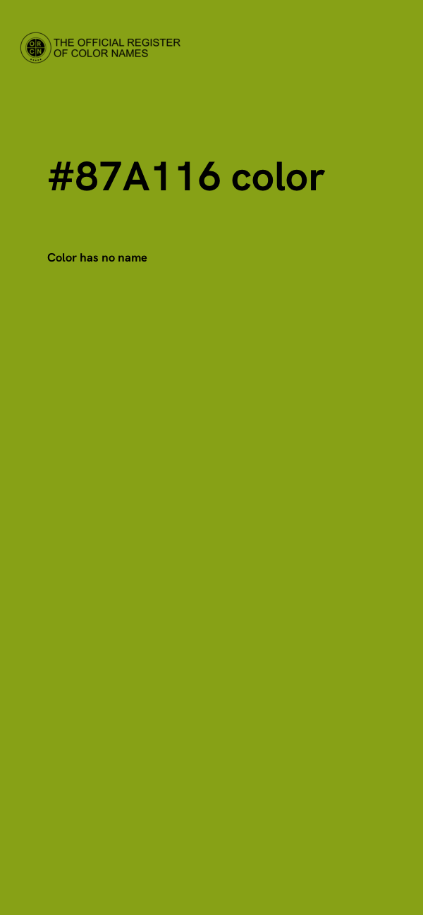 #87A116 color image