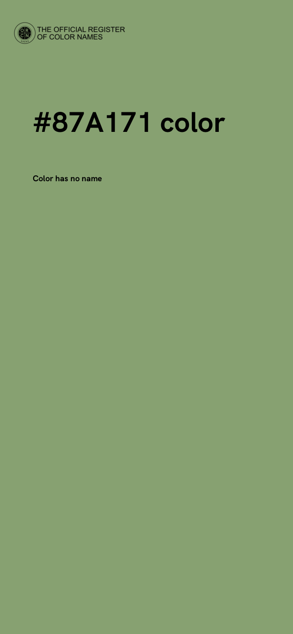 #87A171 color image