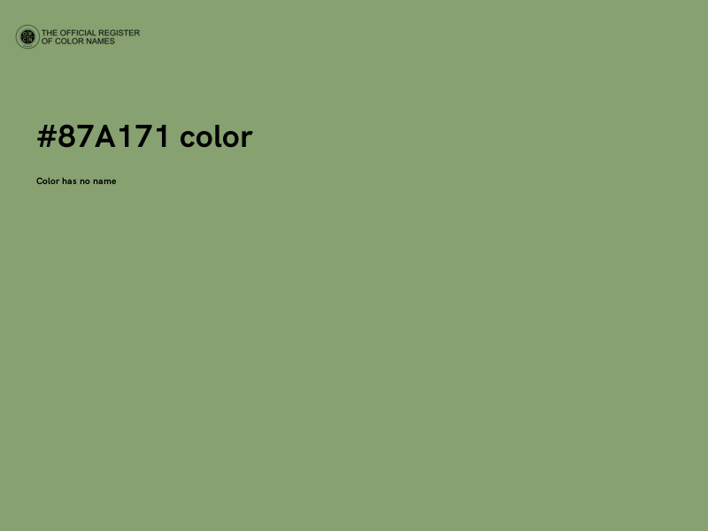 #87A171 color image