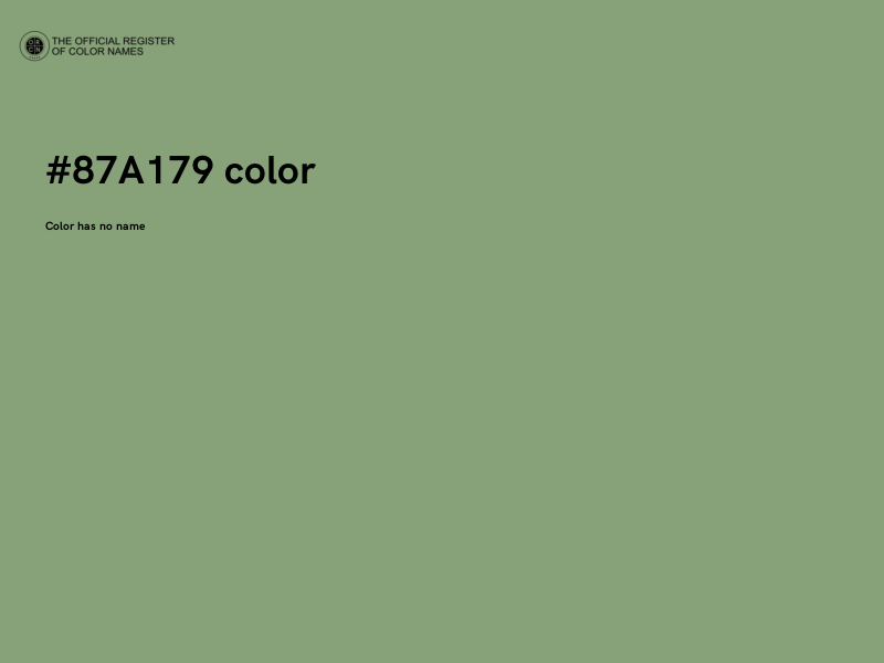 #87A179 color image