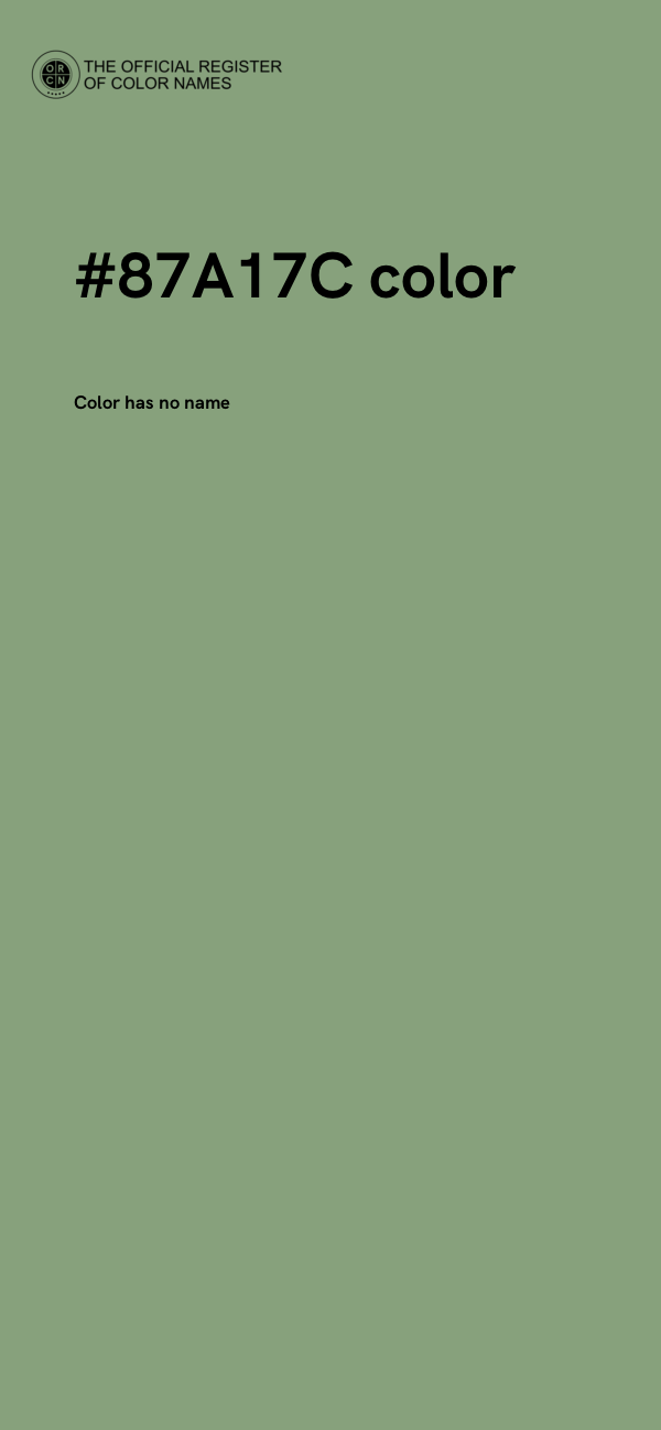 #87A17C color image