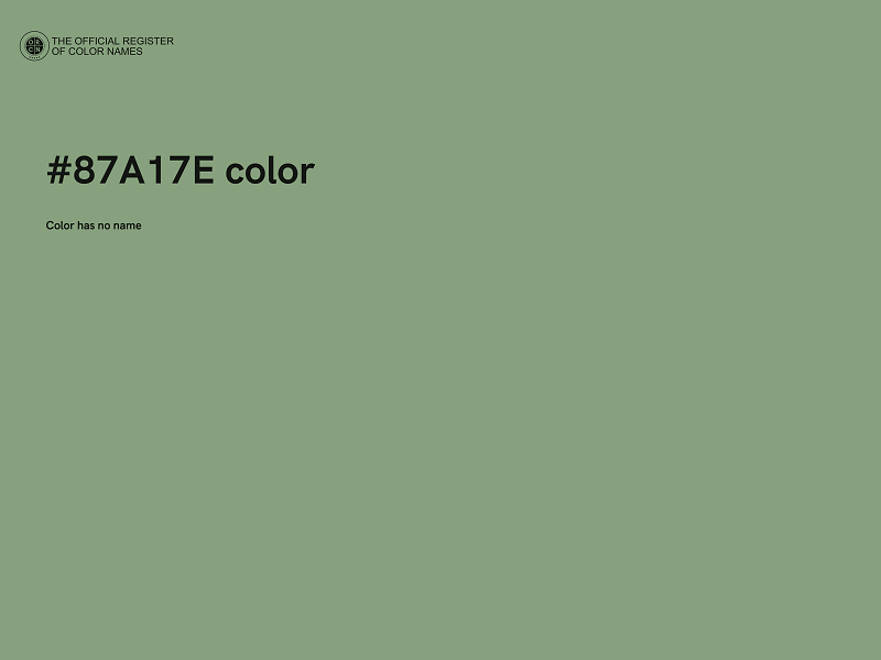 #87A17E color image