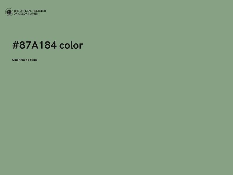 #87A184 color image