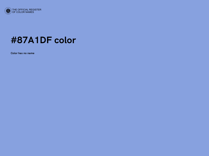 #87A1DF color image