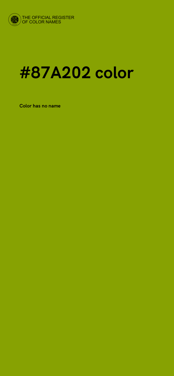 #87A202 color image