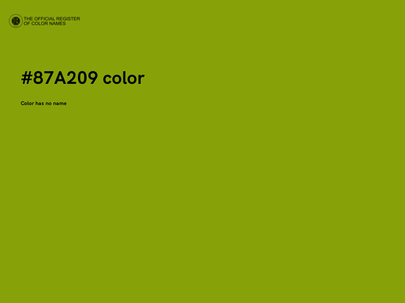 #87A209 color image
