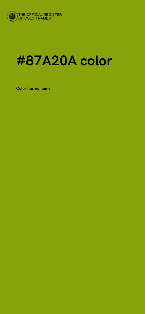 #87A20A color image