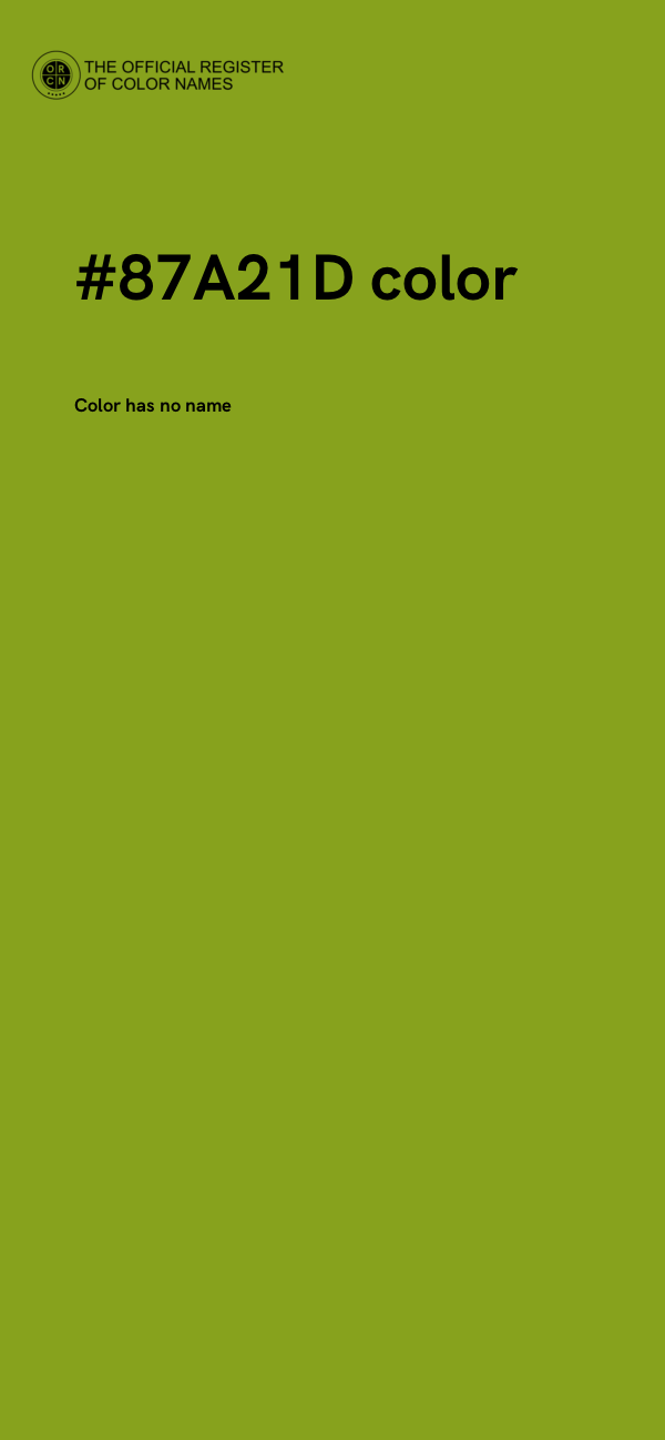 #87A21D color image