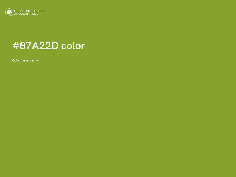 #87A22D color image