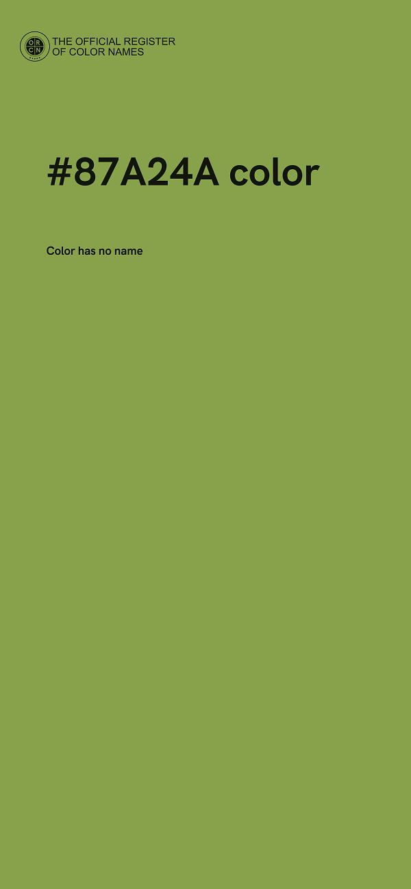 #87A24A color image